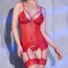 Gorset I Stringi Cr-4415 Czerwony 40-42 L/XL