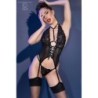 Cr-4419 Black Corset & Thong 38 M