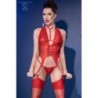 Korsett und Tanga Cr-4419 Rot 38 M