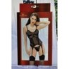 Cr-4471 Black Corset & Thong - UK Size 14 XL