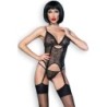 Corset și Tanga Cr-4475 Negru 38 M