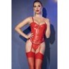 Korsetti ja stringit Cr-4619 Punainen Chilirose 42 XL