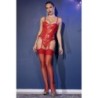Corset En String Cr-4619 Rood Chilirose 42 XL