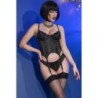 Corset Et String Cr-4623 Chilirose Noir 42 XL