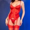 Corset En String Cr-4845 Rood Chilirose 40 L