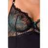 Corset Et String Floris Noir Passion 40-42 L/XL