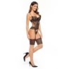 Corset e Fio Dental Goldie Preto Beauty Night Fashion 36-38 S/M