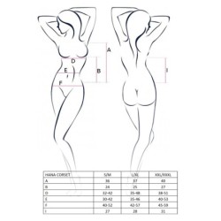 Corset et String Hana Rouge Passion 44-46 XXL/3XL