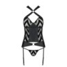 Zwarte Hima Corset & String Passion 40-42 L/XL
