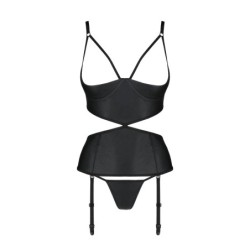 Corset et String Jannies Noir Passion 40-42 L/XL