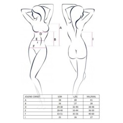 Corset i tanga Jolene Negre Passion 36-38 S/M