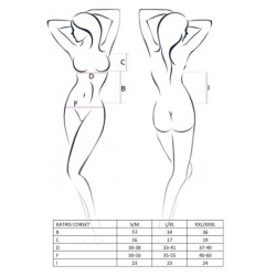 Korzet A Tangá Katriss Čierna Erotic Line Passion 40-42 L/XL