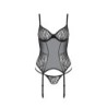 Corset Et String Leafa Noir Eco Collection Passion 40-42 L/XL