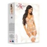 Linda White Corset and Thong Beauty Night Fashion 36-38 S/M