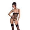 Lovelia Musta Passion Korsetti ja Stringit 40-42 L/XL