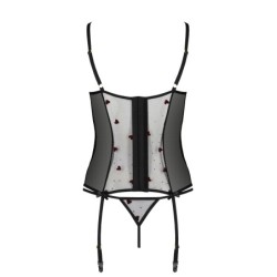 Corset e Fio Dental Lovelia Preto Passion 44-46 XXL/3XL