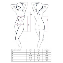 Κορσές Και Τάνγκα Maddie Μαύρο Erotic Line Passion 40-42 L/XL