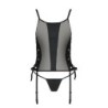 Corset En String Malwia Zwart Queen Size Passion 48-50 4XL/5XL