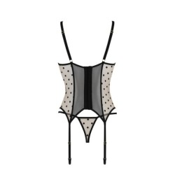 Corset en String Marine Beige Devil Collection Passion 40-42 L/XL