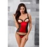 Corset i tanga Midori Vermell Devil Collection Passion 44-46 XXL/3XL