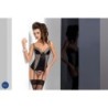 Zwarte Montana Corset & String Passion 40-42 L/XL