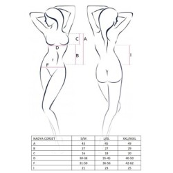 Corset et String Nadya Noir Passion 44-46 XXL/3XL
