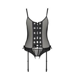 Nessy Musta Korsetti Ja Stringit Passion 40-42 L/XL