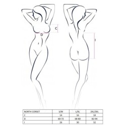 Corset e Fio Dental North Preto Devil Collection Passion 40-42 L/XL