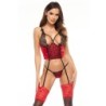 Корсет и прашка Olena Red Beauty Night Fashion 36-38 S/M