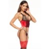 Korzet i tange Olena Crveni Beauty Night Fashion 40-42 L/XL