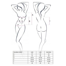 Corsetto E Perizoma Paloma Bianco Passion 44-46 XXL/3XL