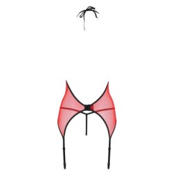 Korsete un stringi Peonia Sarkans Erotic Line Passion 40-42 L/XL