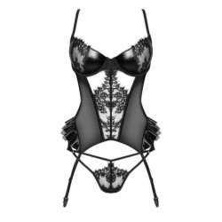 Corpete e Fio Dental Rafaella Preto Beauty Night Fashion 40-42 L/XL