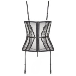Korsett och Tanga Ravenna Svart Beauty Night Fashion 40-42 L/XL