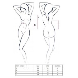 Corsé Y Tanga Roxy Negro Passion 44-46 XXL/3XL