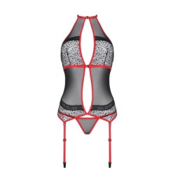Gorset I Stringi Satara Czerwone Erotic Line Passion 40-42 L/XL