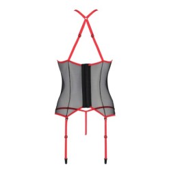 Gorset I Stringi Satara Czerwone Erotic Line Passion 40-42 L/XL