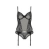 Corset Et String Selaginella Noir Eco Collection Passion 40-42 L/XL