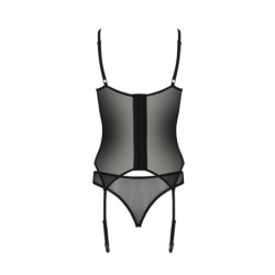 Corset Et String Selaginella Noir Eco Collection Passion 40-42 L/XL