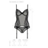 Corset Et String Selaginella Noir Eco Collection Passion 40-42 L/XL