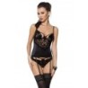 Corset et String Tonya Noir Passion 40-42 L/XL