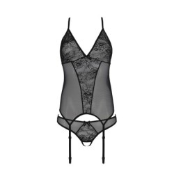 Corset Et String Ursula Noir Passion 40-42 L/XL