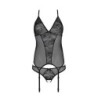 Corset Et String Ursula Noir Passion 40-42 L/XL
