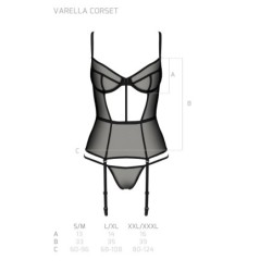Corset en String Varella Zwart Eco Passion 40-42 L/XL