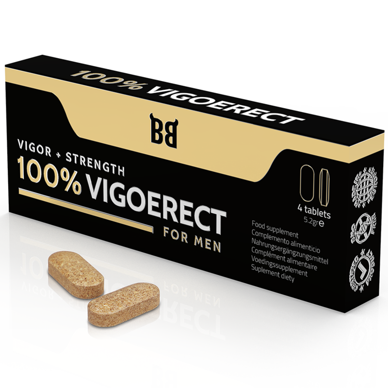 100% Vigoerect Meeste Potentsi Suurendaja 4 Kapslit