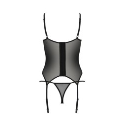 Corsetto E Perizoma Varella Nero Eco Passion 36-38 S/M