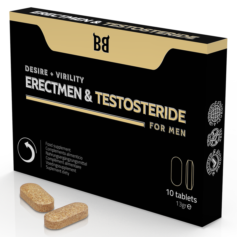 Erectmen & Testosteride Potence a Testosteron pro muže 10 kapslí