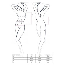 Corset Et String Zola Noir Passion 40-42 L/XL