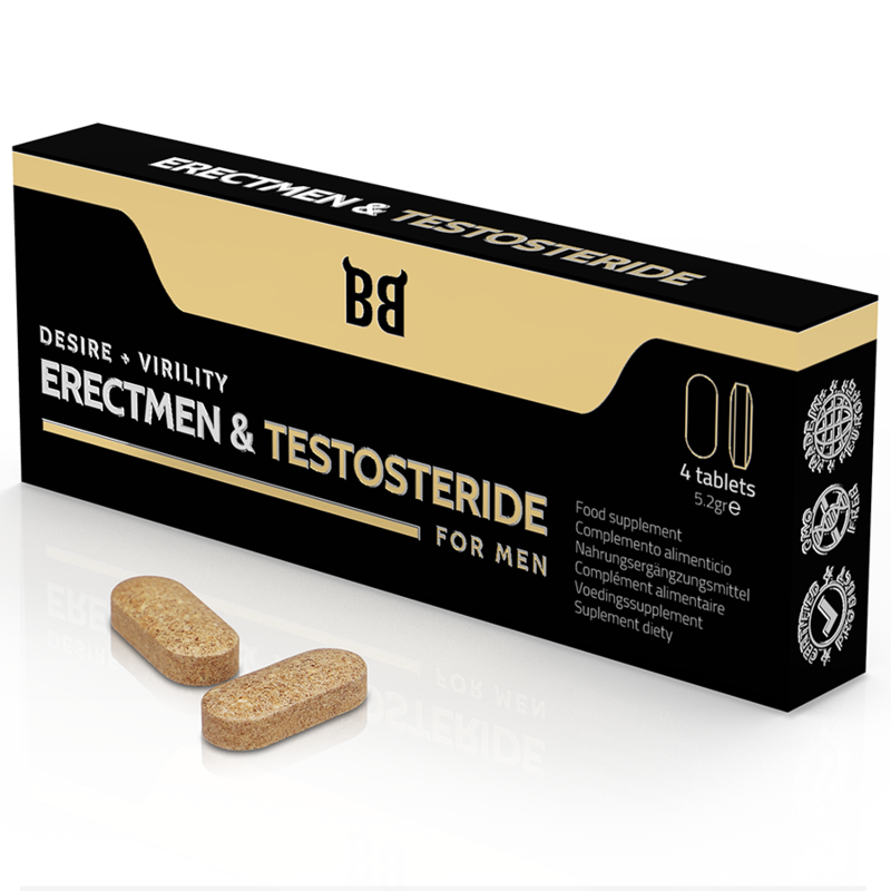 Erectmen & Testosteride Potence un Testosterons Vīriešiem 4 Kapsulas