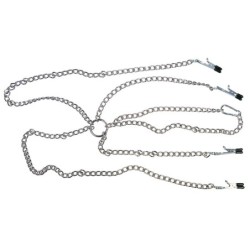 Łańcuszek Z Klipsami Na Sutki I Łechtaczkę Fetish Collection